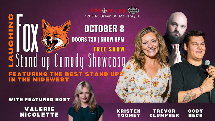 Free stand up comedy every wednesday night at the vixen mchenry