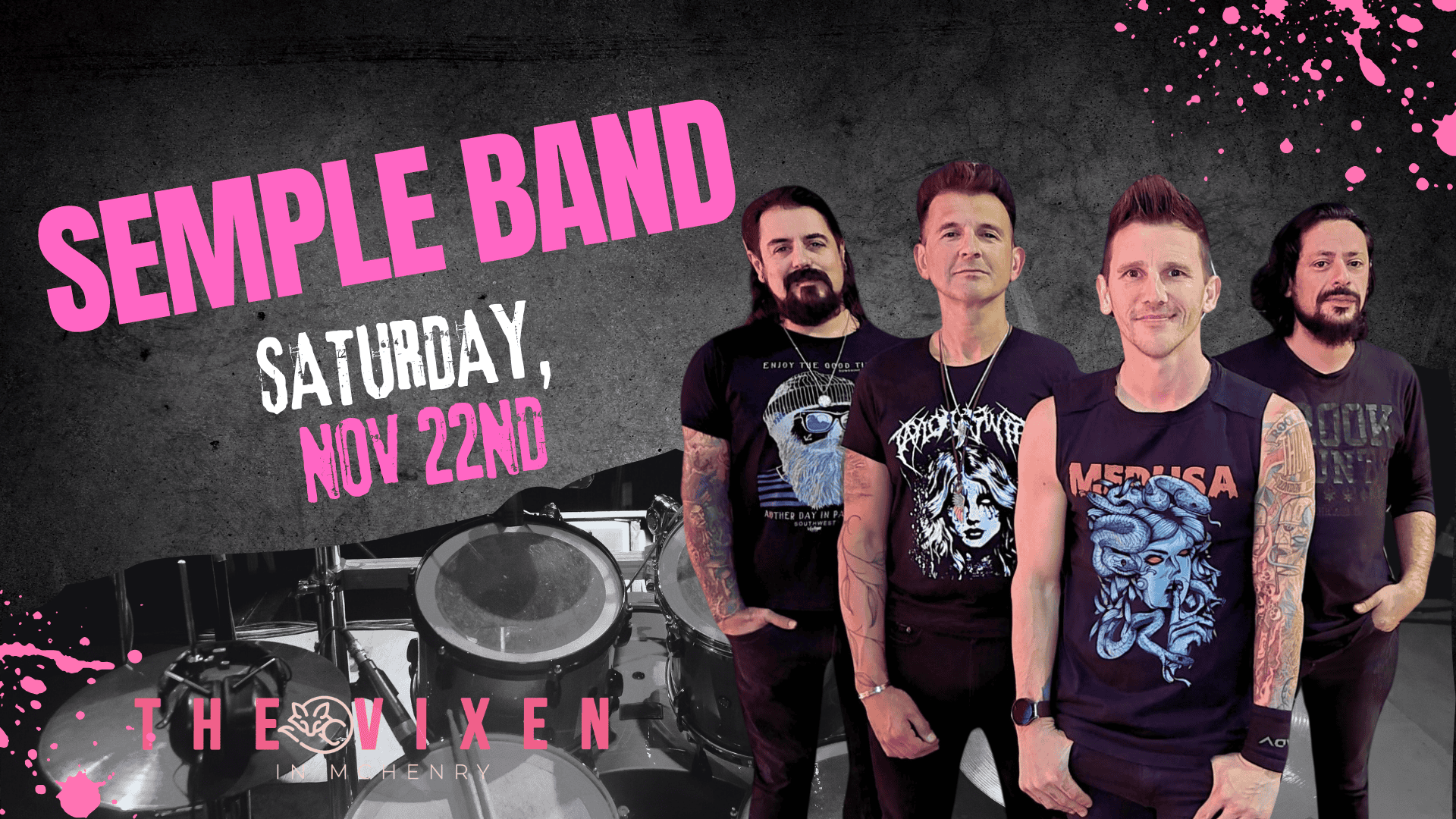 semple band at the vixen sat nov 22